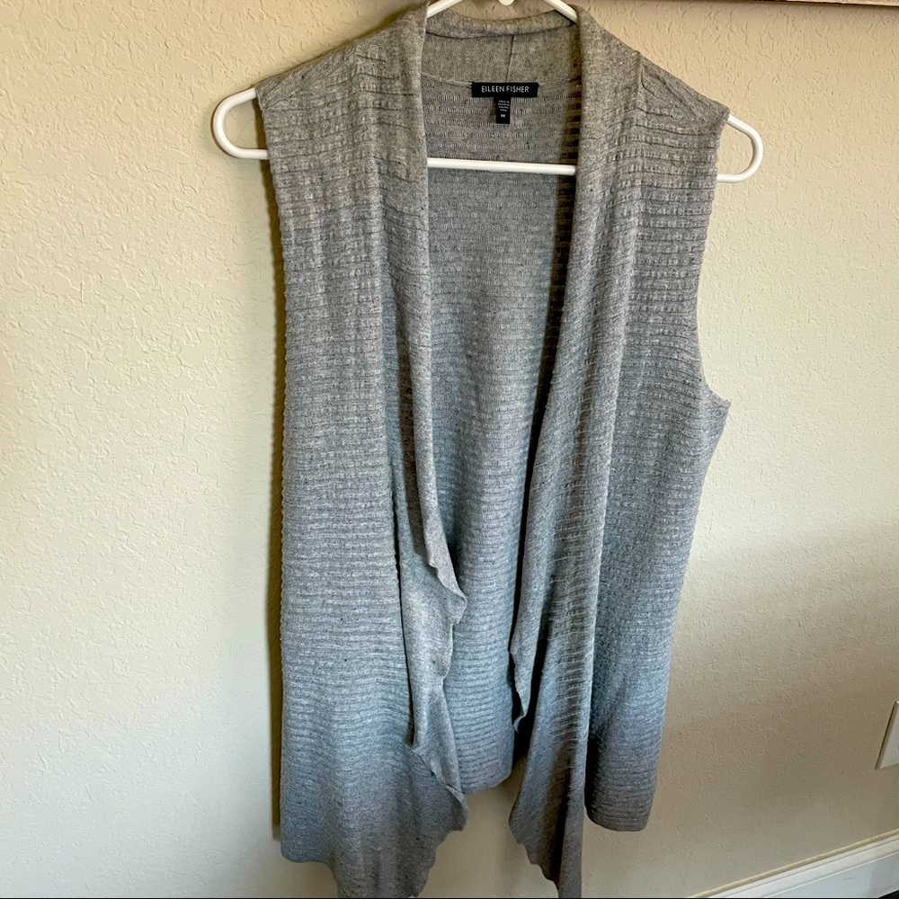 Eileen Fischer sweater vest gray